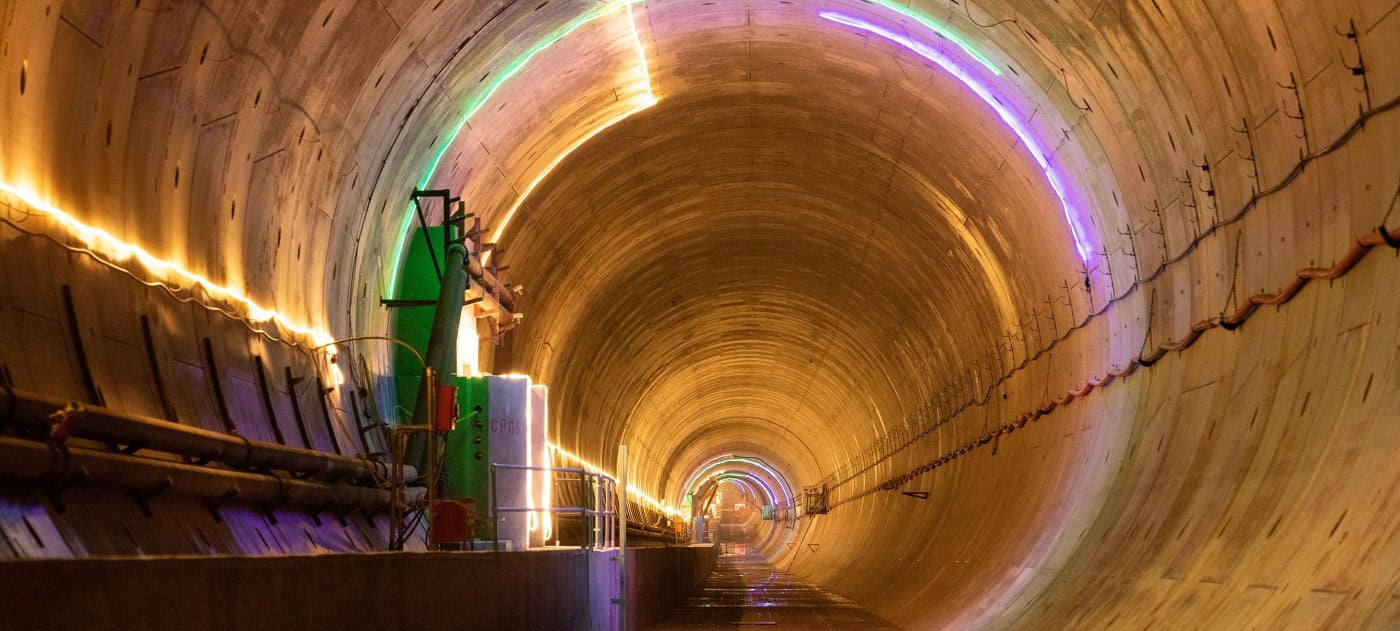 View inside the Chiltern tunnel from the south portal.