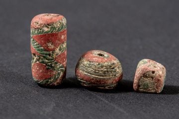 Thumbnail 5 of Anglo Saxon decorative glass beads uncovered during HS2’s archaeological excavation of a burial ground in Wendover.