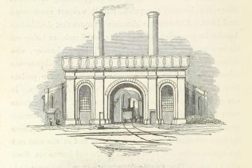 Thumbnail 4 of An illustration that shows the Curzon Street roundhouse as it was in 1839.