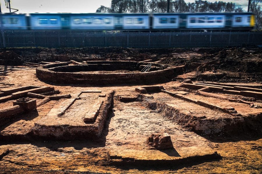 Curzon Street roundhouse discovered at the construction site at Curzon Street station.