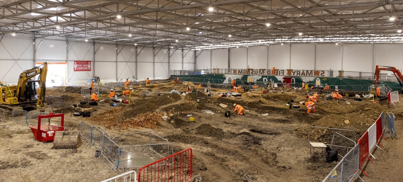 An Anglo-Saxon church found at St Mary’s Church archaeology dig.
