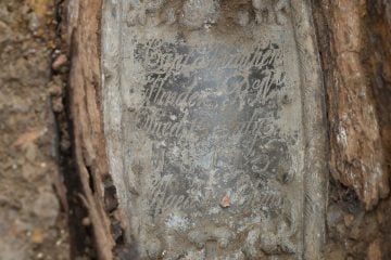 Thumbnail 2 of Captain Matthew Flinders’s breast plate discovered in situ.