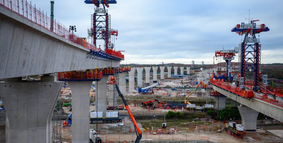 Water Orton viaducts looking towards Birmingham.