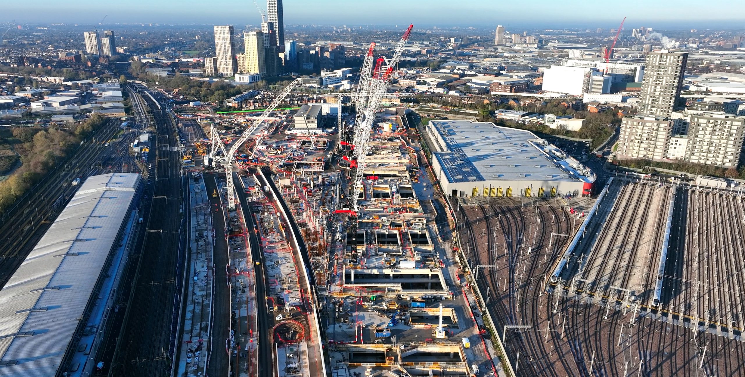 Aerial of Old Oak Common - November 2025