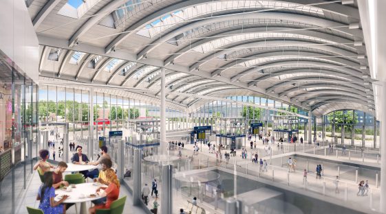 Artist's impression of Old Oak Common - internal view.