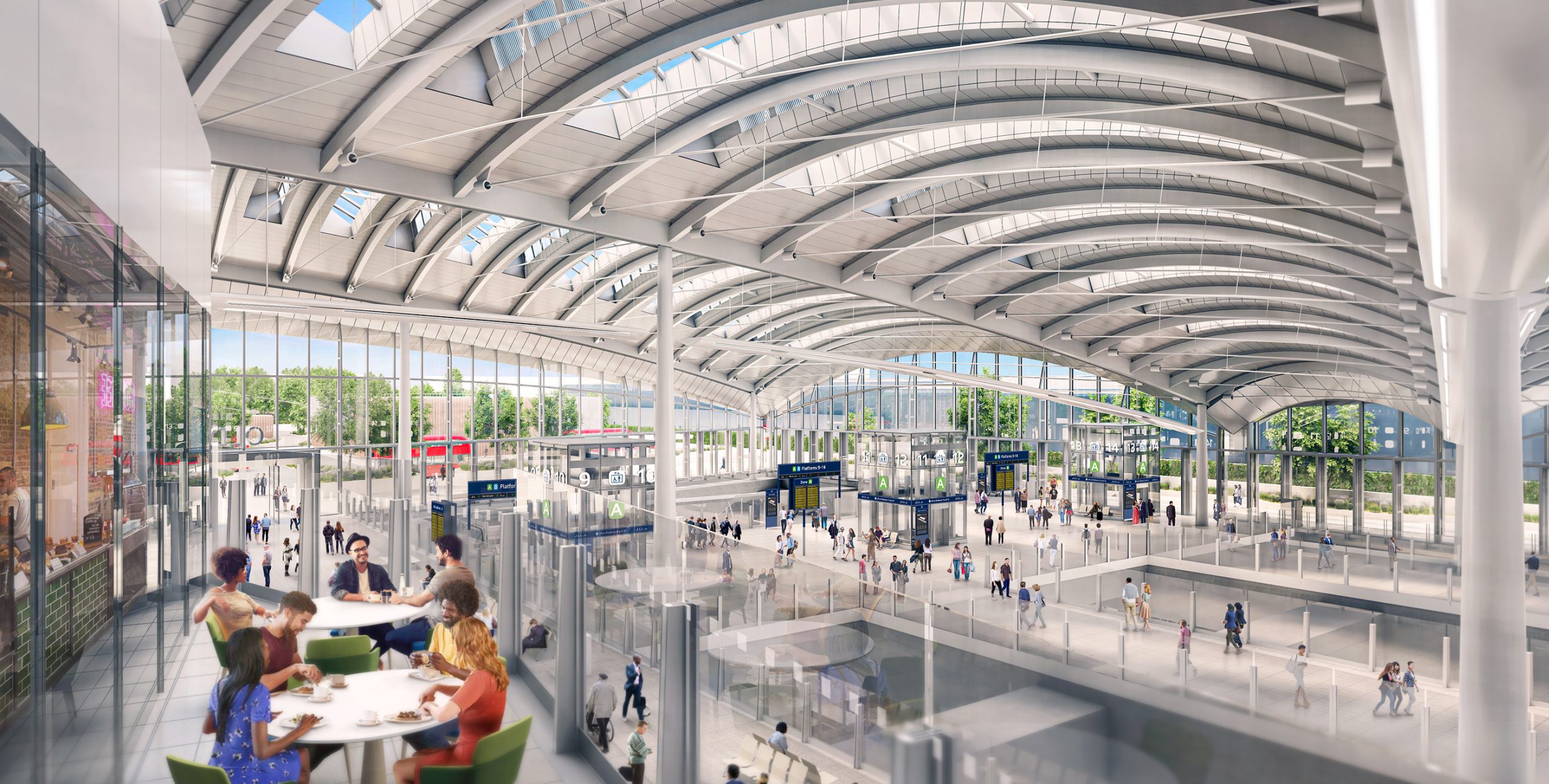 Artist's impression of Old Oak Common - internal view.