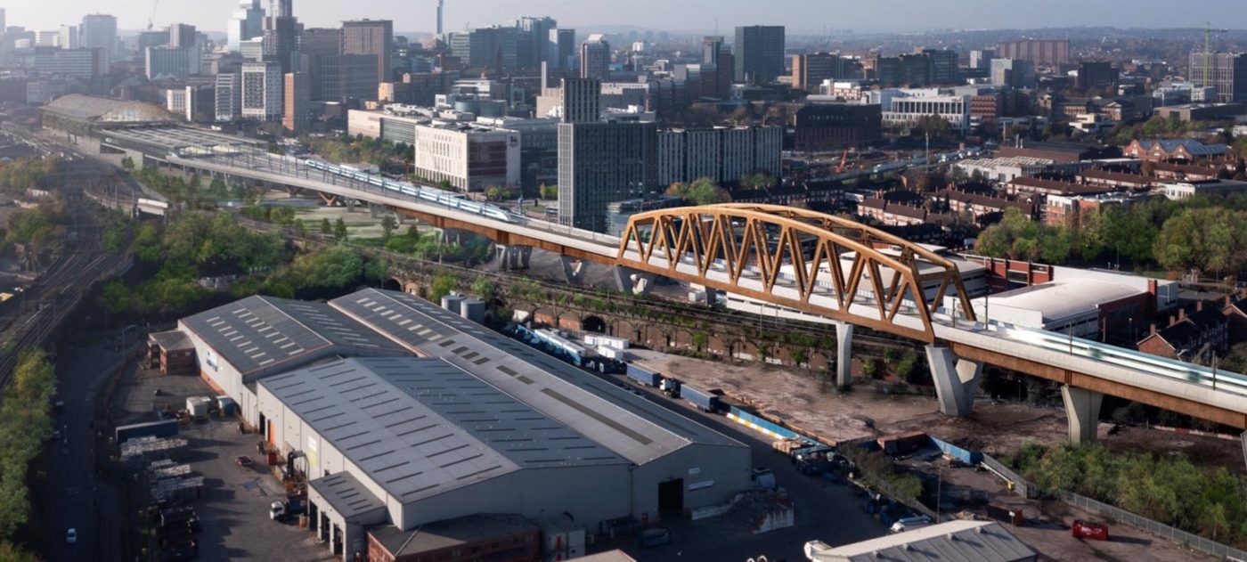 An architect's impression image of the Curzon No.2 viaduct.