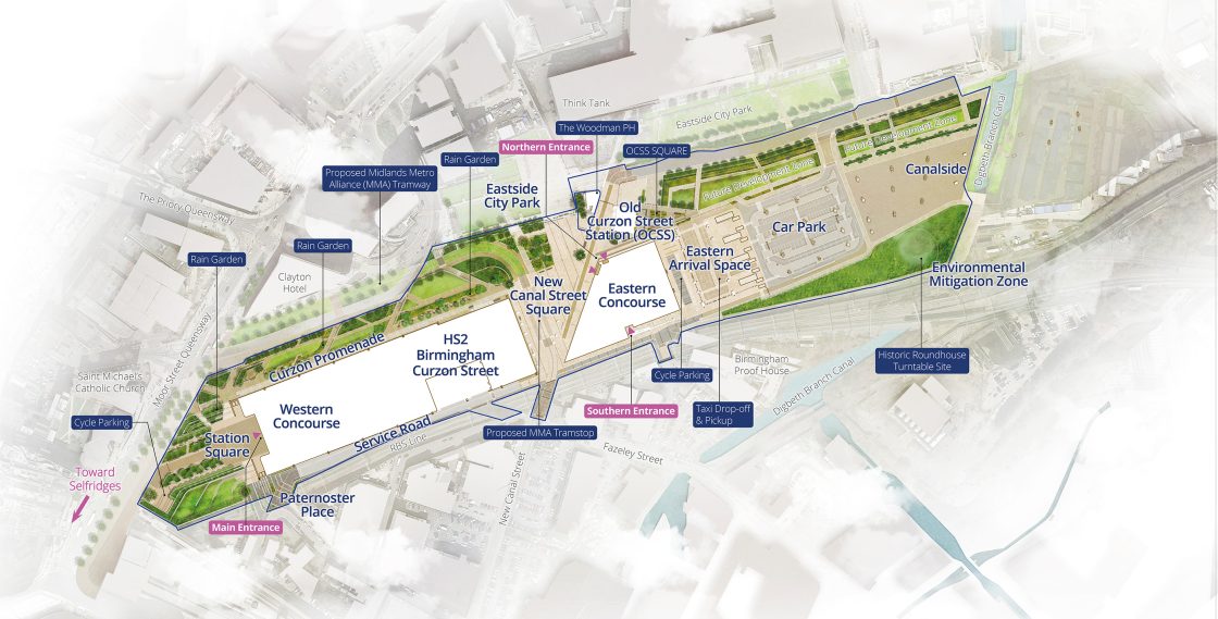 Curzon Street station layout