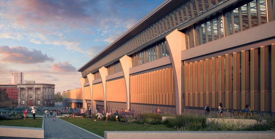 Curzon Street station - northern elevation facing the Curzon Promenade