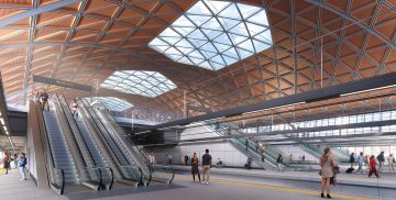 Thumbnail 3 of Curzon Street station - platform view showing large rooflights