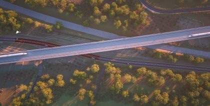 Artist's impression of Small Dean viaduct.