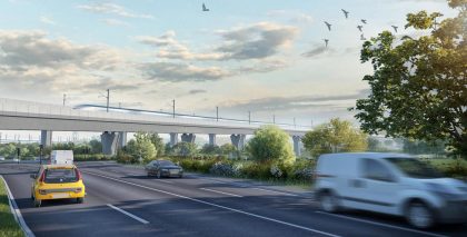 Architect's impression of the Water Orton viaducts - one of the key structures that form the Delta Junction.