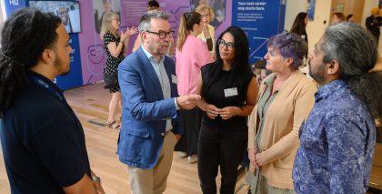 HS2 CEO Mark Wild meeting stakeholders at the Acton Recruitment Hub.