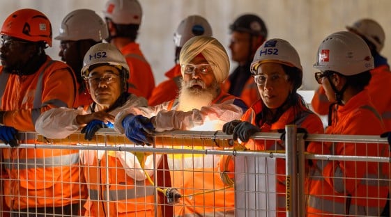 Operatives at Safety Stand Up at Old Oak Common 2026.